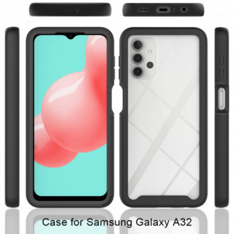 Cover Samsung Galaxy A32 5G Bordi In Silicone Dal Design Ibrido