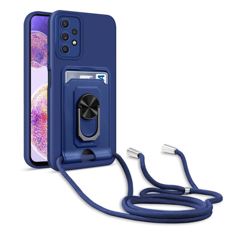 Cover Samsung Galaxy A32 5G Cordino Porta Carte E Supporto