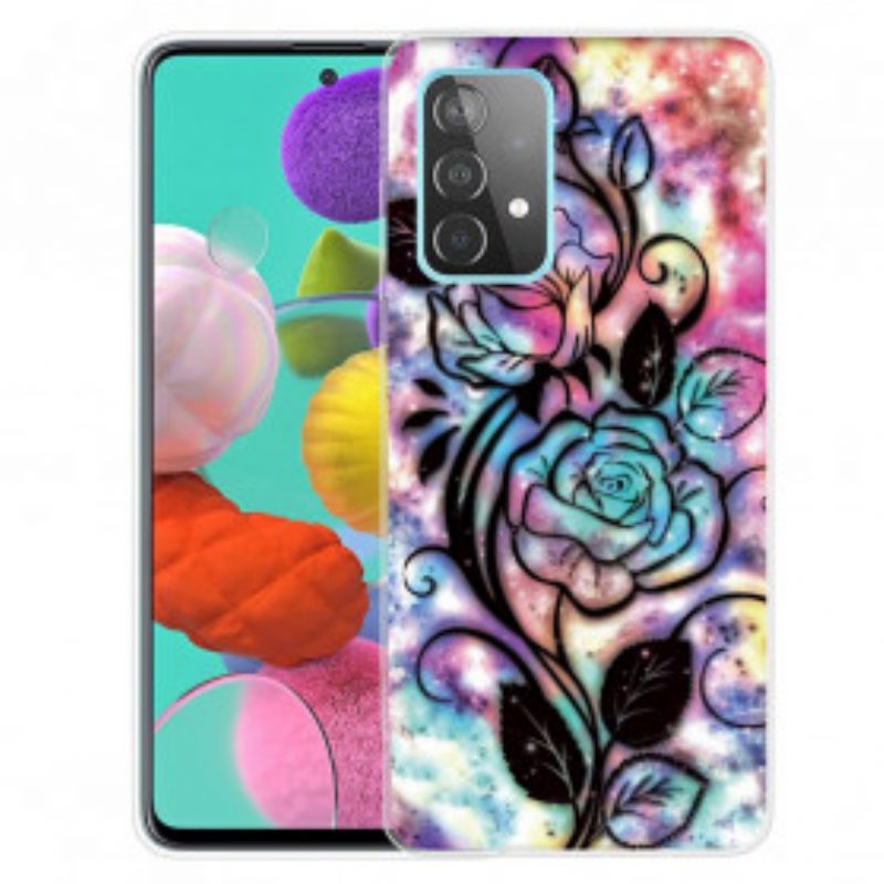 Cover Samsung Galaxy A32 5G Fiore Grafico