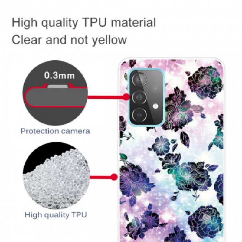 Cover Samsung Galaxy A32 5G Fiori D'epoca Colorati