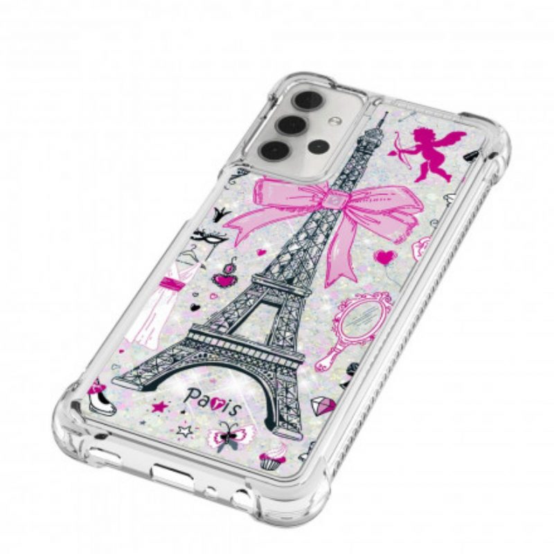 Cover Samsung Galaxy A32 5G Le Paillettes Della Torre Eiffel