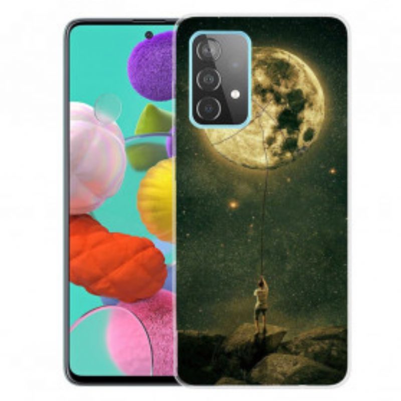 Cover Samsung Galaxy A32 5G L'uomo Della Luna Flessibile