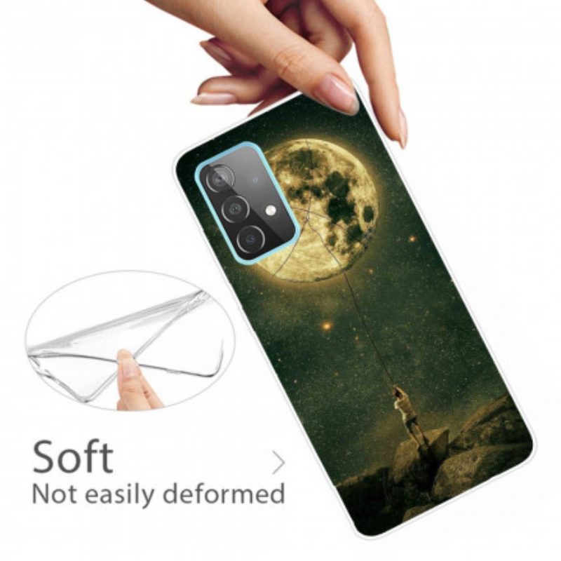 Cover Samsung Galaxy A32 5G L'uomo Della Luna Flessibile