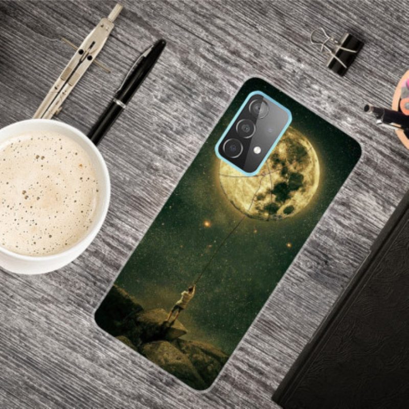 Cover Samsung Galaxy A32 5G L'uomo Della Luna Flessibile