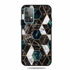 Cover Samsung Galaxy A32 5G Marmo Geometria Colorata