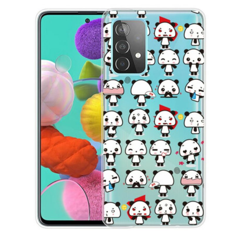 Cover Samsung Galaxy A32 5G Panda Divertenti Senza Soluzione Di Continuità