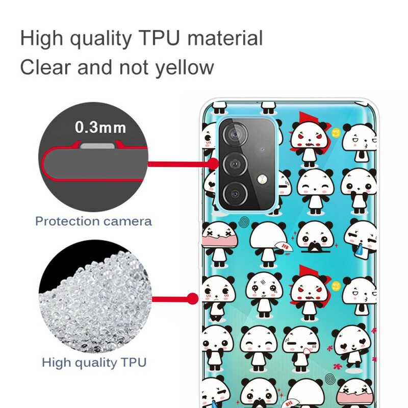 Cover Samsung Galaxy A32 5G Panda Divertenti Senza Soluzione Di Continuità