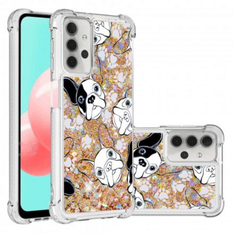 Cover Samsung Galaxy A32 5G Signor Cane Paillettes