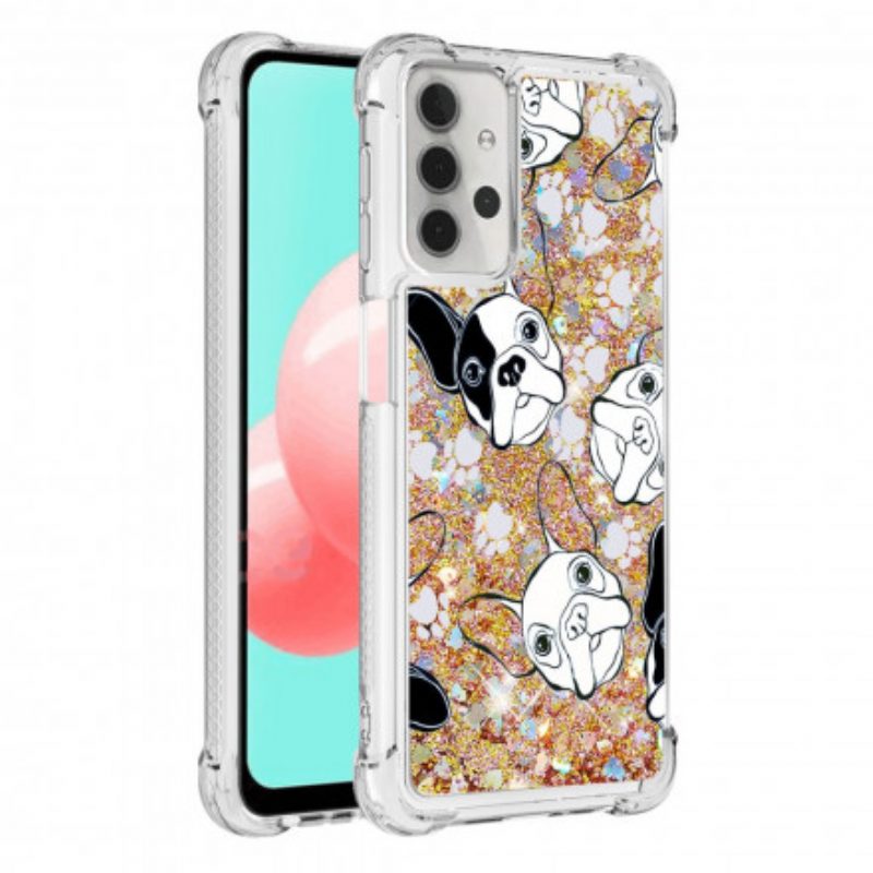 Cover Samsung Galaxy A32 5G Signor Cane Paillettes