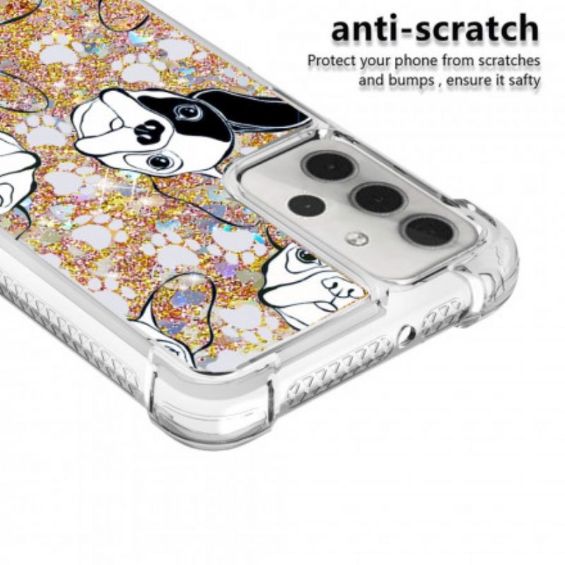 Cover Samsung Galaxy A32 5G Signor Cane Paillettes