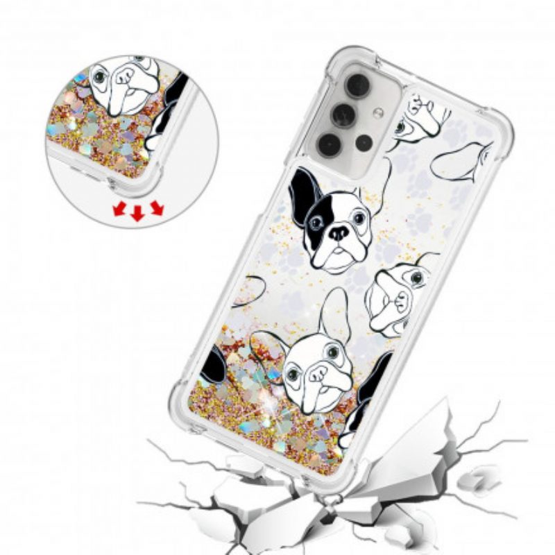 Cover Samsung Galaxy A32 5G Signor Cane Paillettes