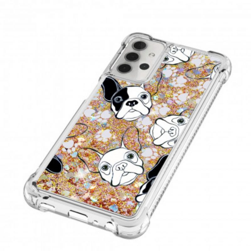 Cover Samsung Galaxy A32 5G Signor Cane Paillettes