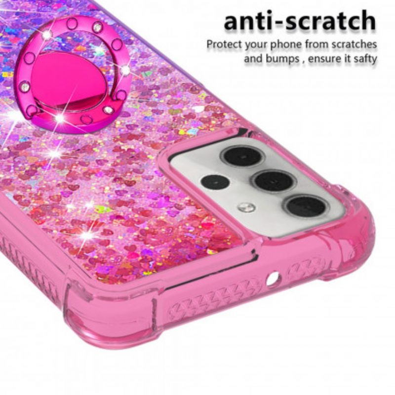 Cover Samsung Galaxy A32 5G Staffa Ad Anello Glitterata