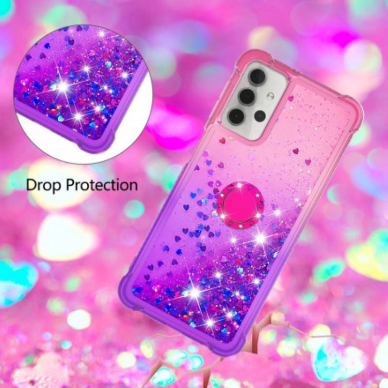 Cover Samsung Galaxy A32 5G Staffa Ad Anello Glitterata