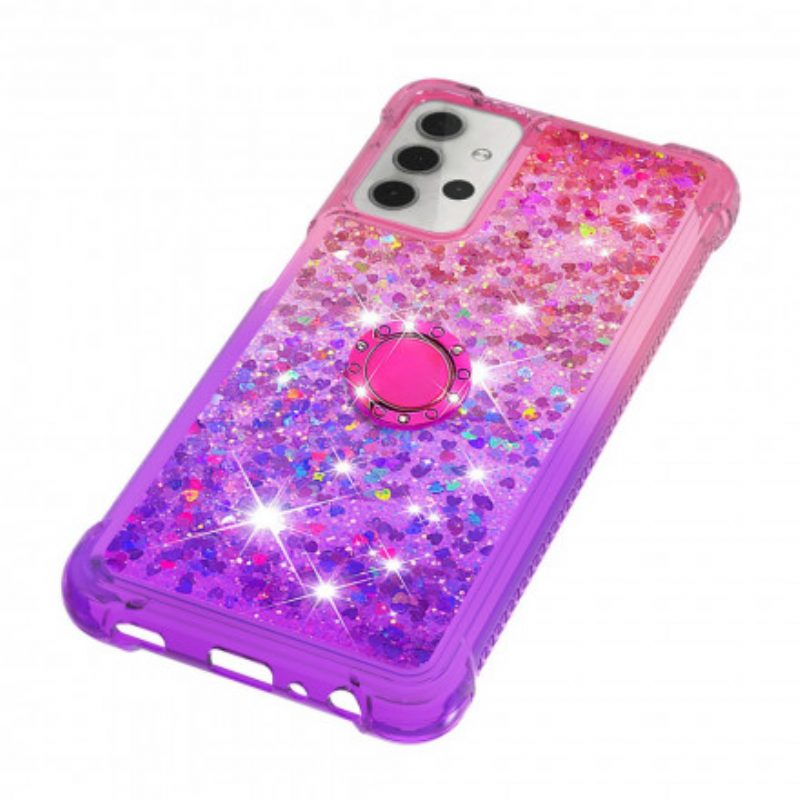 Cover Samsung Galaxy A32 5G Staffa Ad Anello Glitterata