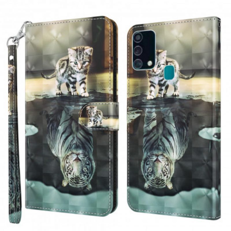 Custodia A Portafoglio Samsung Galaxy A32 5G Punto Luminoso Ernest La Tigre