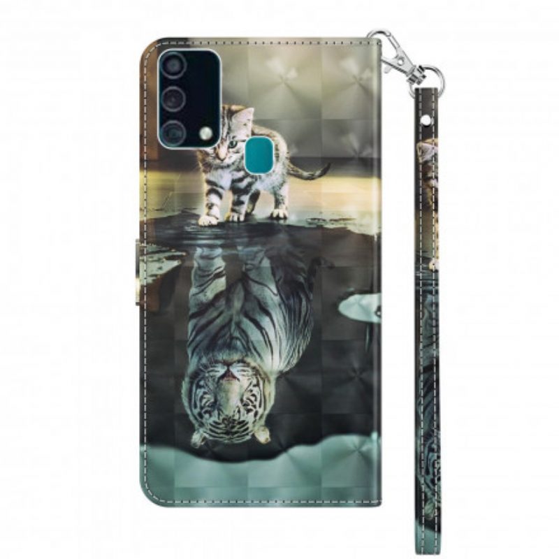 Custodia A Portafoglio Samsung Galaxy A32 5G Punto Luminoso Ernest La Tigre