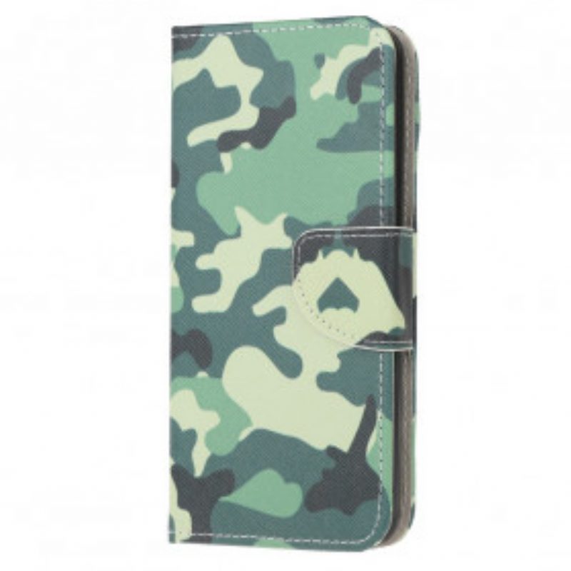 Custodia in pelle Samsung Galaxy A32 5G Camuffamento Militare