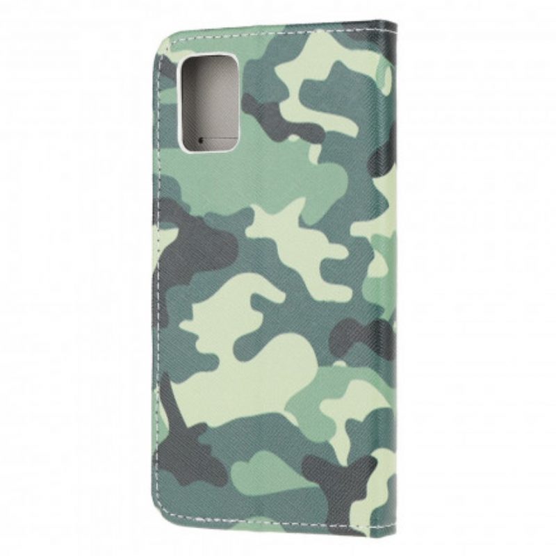 Custodia in pelle Samsung Galaxy A32 5G Camuffamento Militare