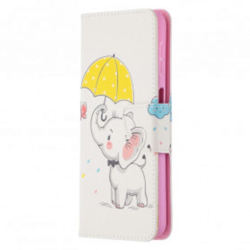 Custodia in pelle Samsung Galaxy A32 5G Cucciolo Di Elefante