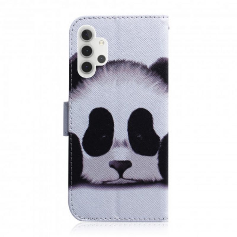 Custodia in pelle Samsung Galaxy A32 5G Faccia Da Panda