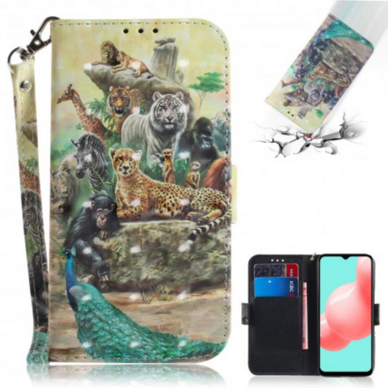 Custodia in pelle Samsung Galaxy A32 5G Perizoma Safari Animali