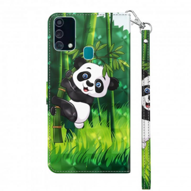 Custodia in pelle Samsung Galaxy A32 5G Punto Luce Panda E Bambù