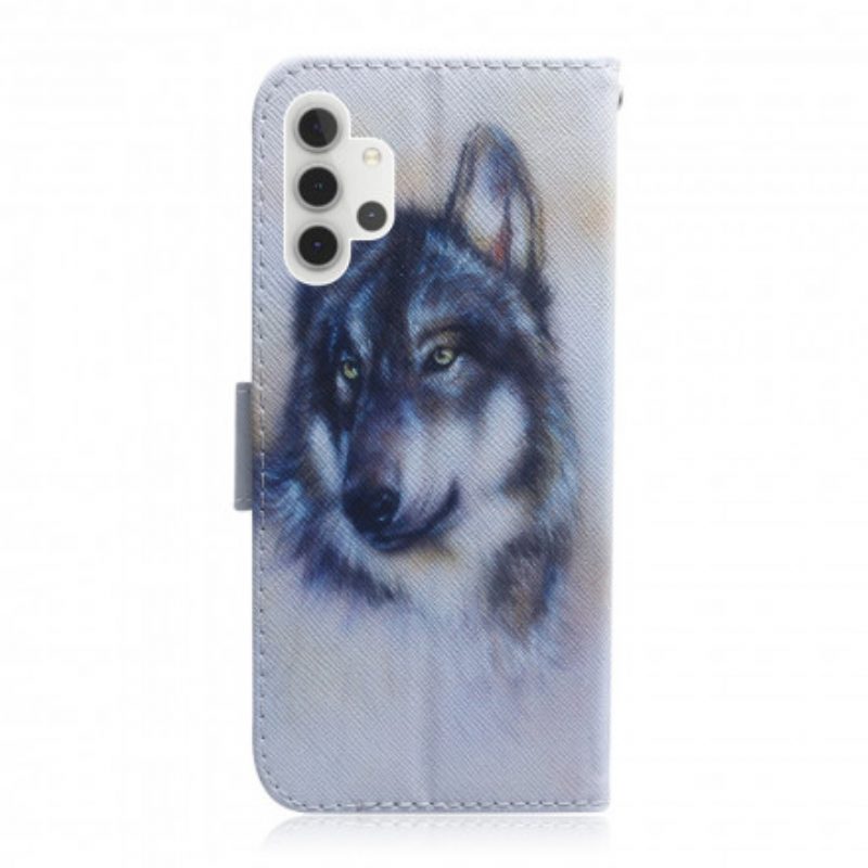 Custodia in pelle Samsung Galaxy A32 5G Sguardo Canino