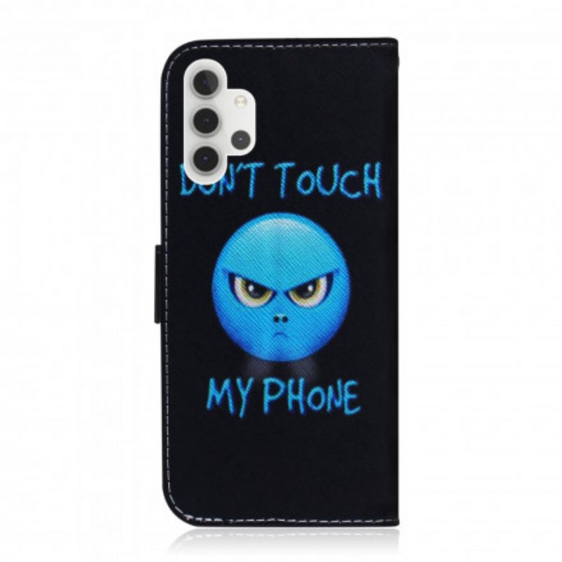 Custodia in pelle Samsung Galaxy A32 5G Telefono Emoji