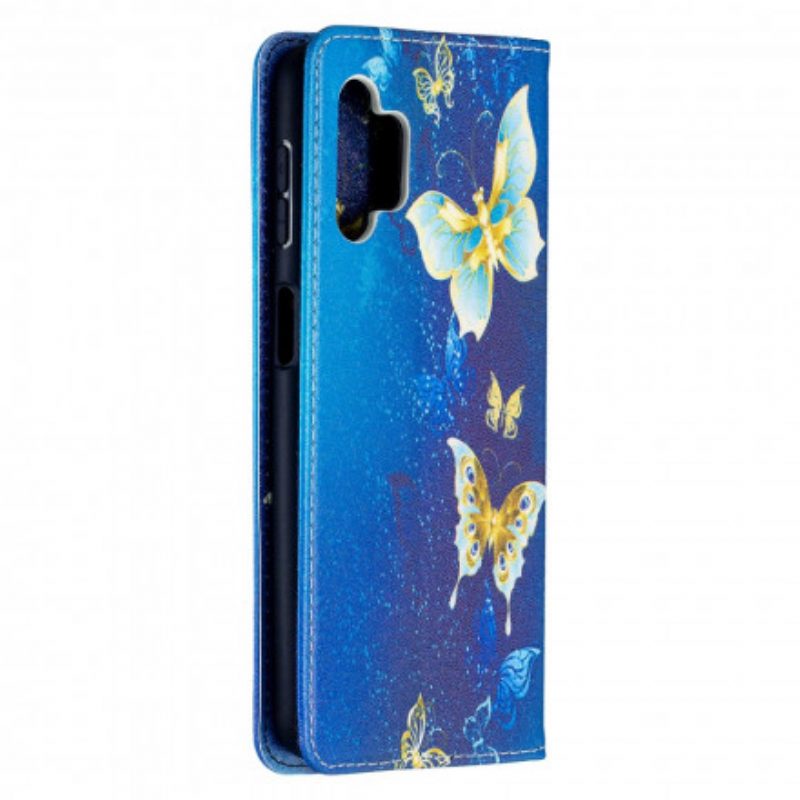 Folio Cover Samsung Galaxy A32 5G Custodia in pelle Farfalle Colorate