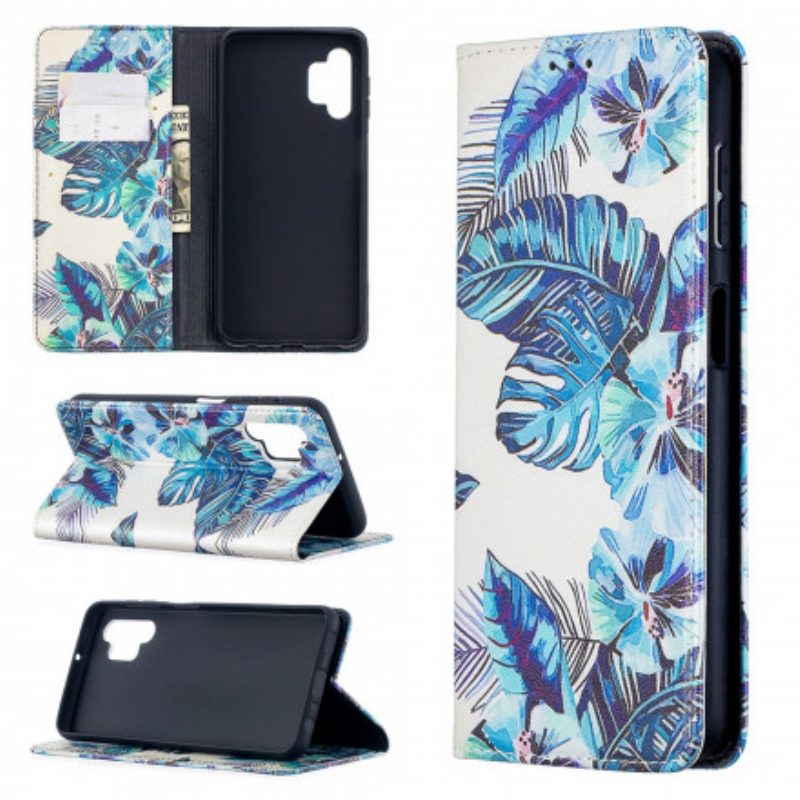 Folio Cover Samsung Galaxy A32 5G Custodia in pelle Foglie