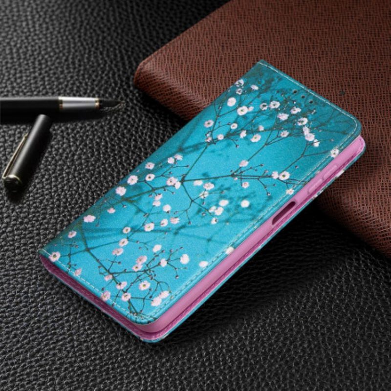 Folio Cover Samsung Galaxy A32 5G Custodia in pelle Rami Fioriti