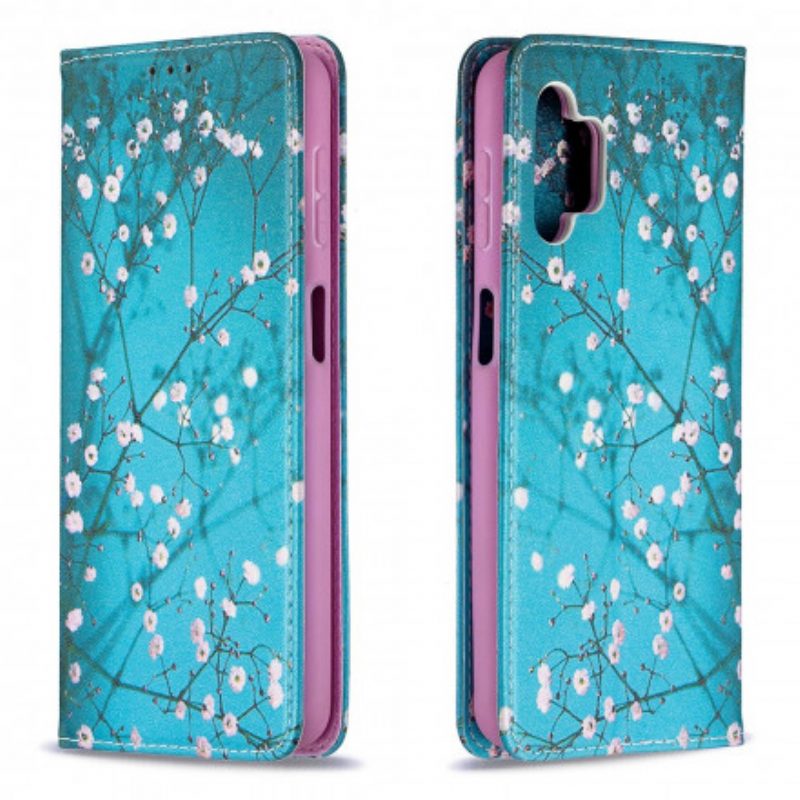 Folio Cover Samsung Galaxy A32 5G Custodia in pelle Rami Fioriti