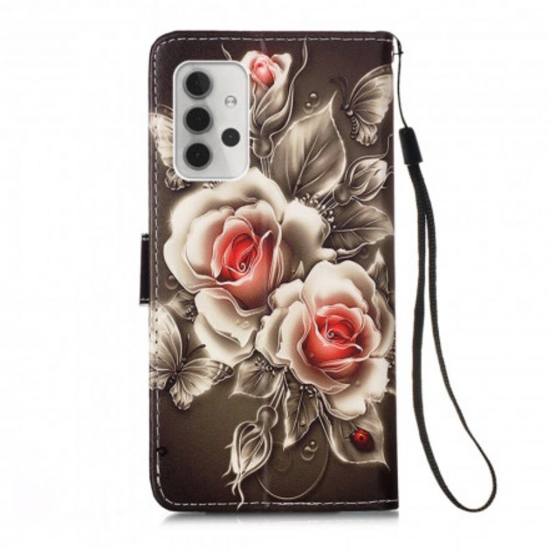 Folio Cover Samsung Galaxy A32 5G Rose D'oro