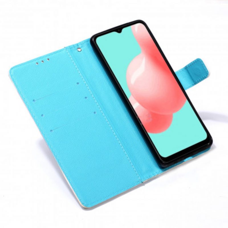 Folio Cover Samsung Galaxy A32 5G Signorina Gufo Con Cinturino