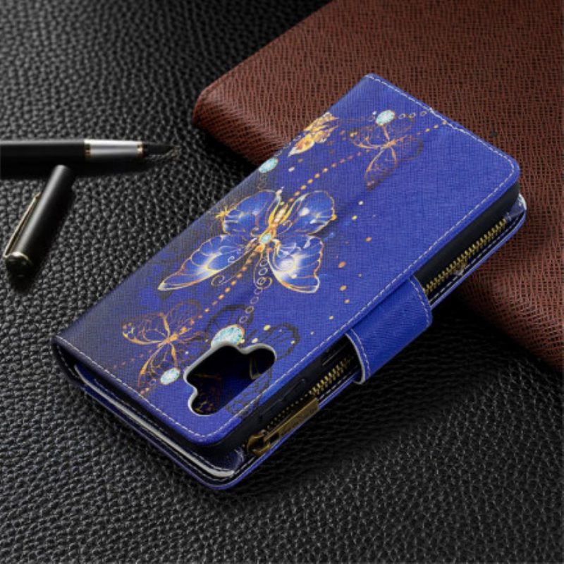 Folio Cover Samsung Galaxy A32 5G Tasca Con Cerniera Per Farfalle