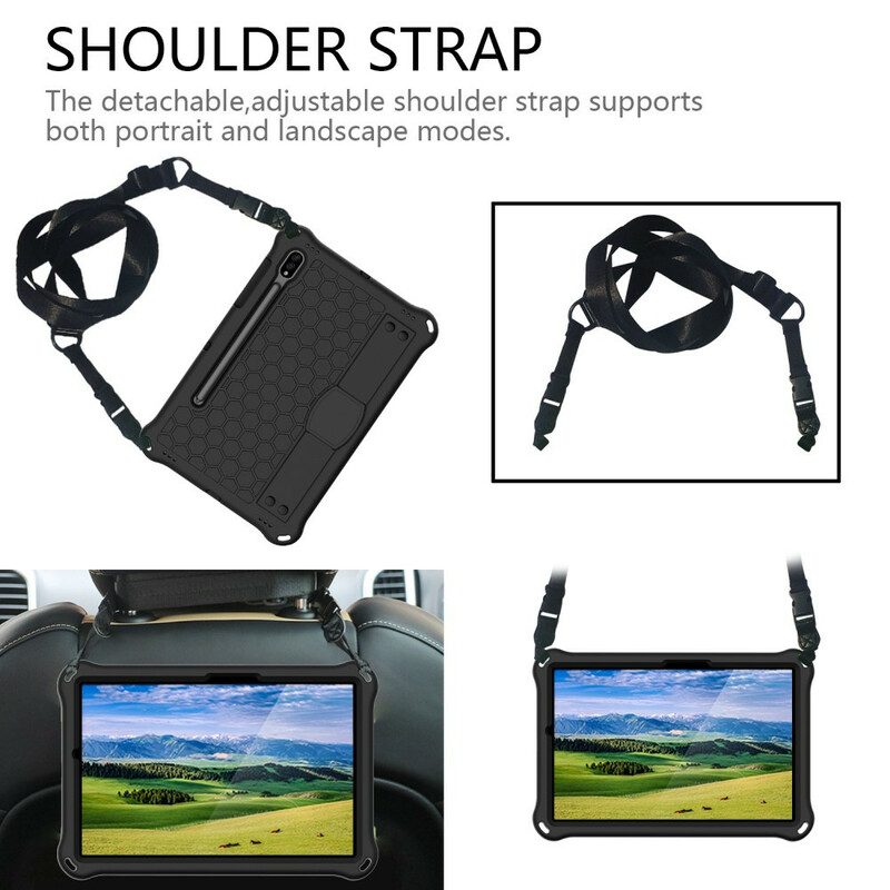 Cover Samsung Galaxy Tab S8 / Tab S7 Eva Con Strap-support E Tracolla