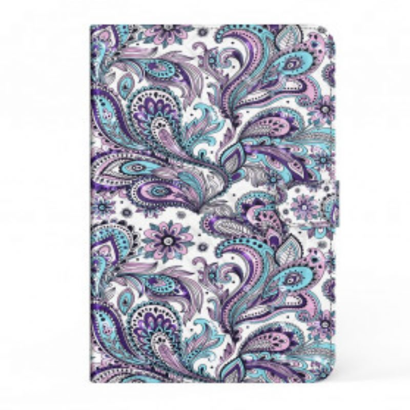 Custodia A Portafoglio Samsung Galaxy Tab S8 / Tab S7 Motivo Paisley In Ecopelle