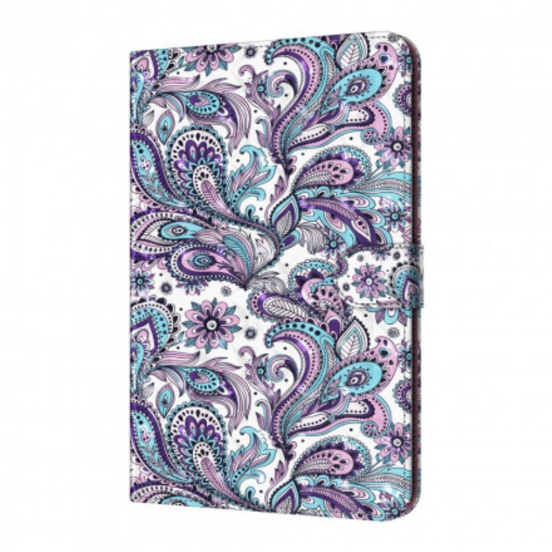 Custodia A Portafoglio Samsung Galaxy Tab S8 / Tab S7 Motivo Paisley In Ecopelle