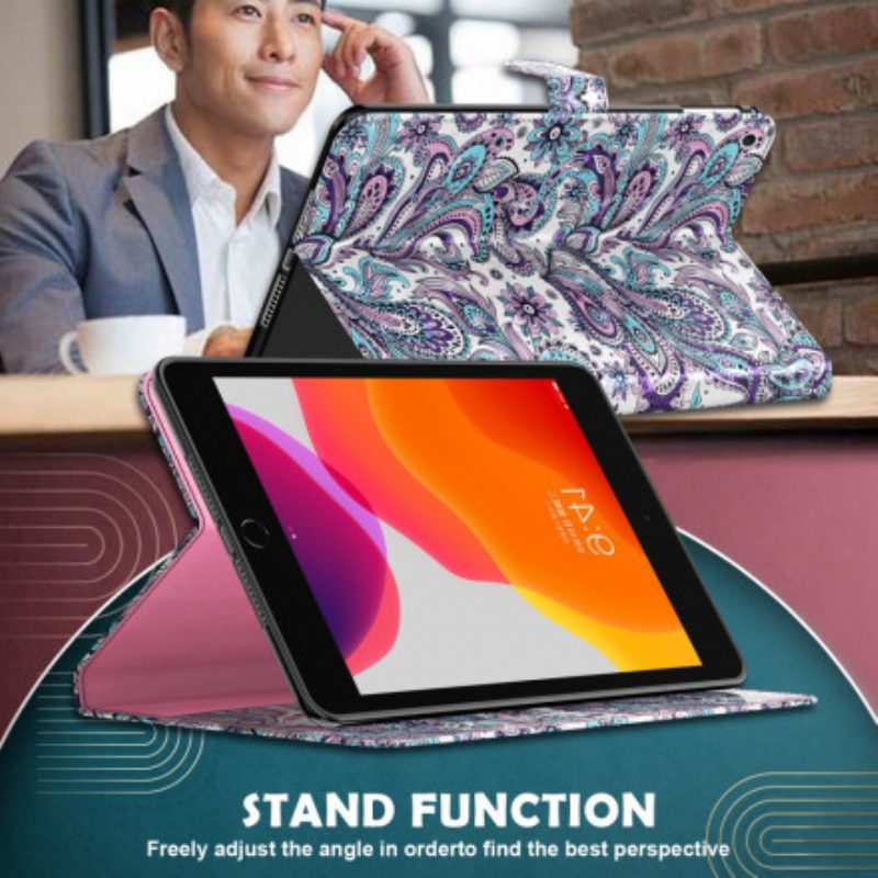 Custodia A Portafoglio Samsung Galaxy Tab S8 / Tab S7 Motivo Paisley In Ecopelle