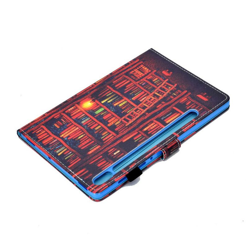 Custodia in pelle Samsung Galaxy Tab S8 / Tab S7 Biblioteca