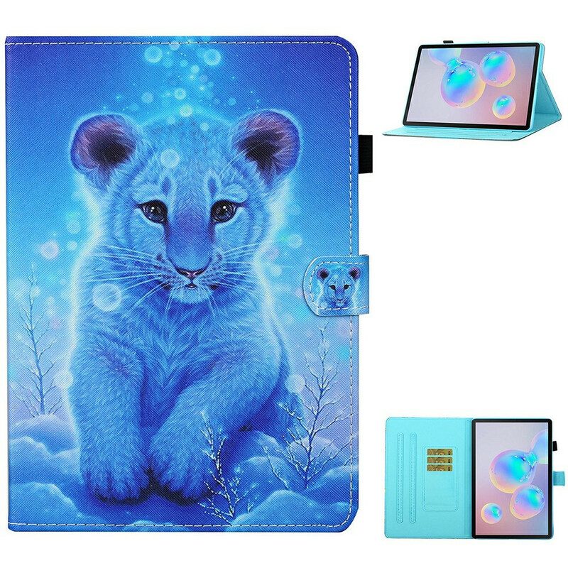 Custodia in pelle Samsung Galaxy Tab S8 / Tab S7 Cucciolo Di Tigre