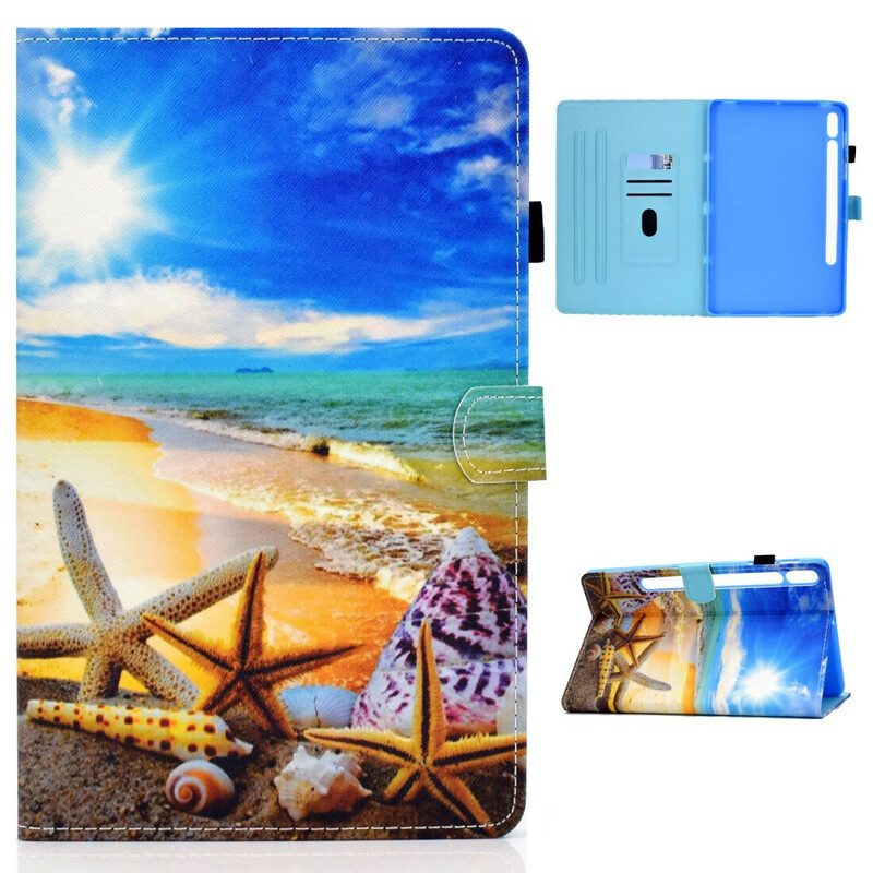 Custodia in pelle Samsung Galaxy Tab S8 / Tab S7 Divertimento In Spiaggia