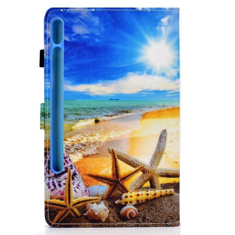 Custodia in pelle Samsung Galaxy Tab S8 / Tab S7 Divertimento In Spiaggia