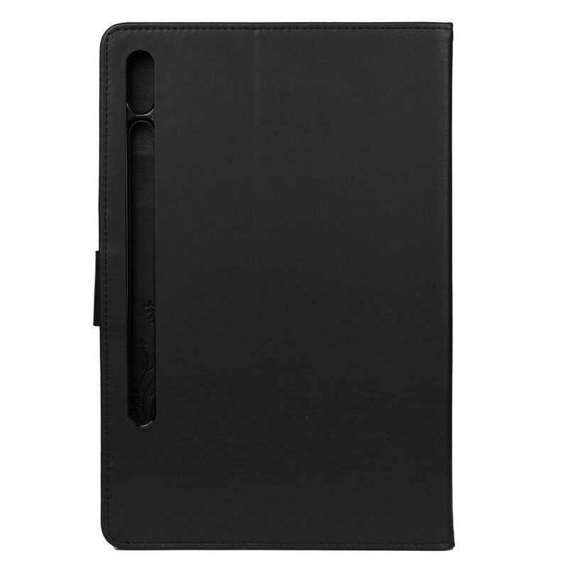 Custodia in pelle Samsung Galaxy Tab S8 / Tab S7 Farfalle Floreali