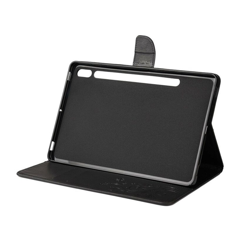 Custodia in pelle Samsung Galaxy Tab S8 / Tab S7 Farfalle Floreali