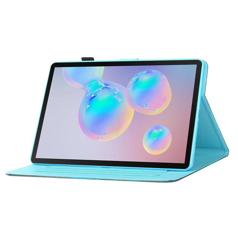 Custodia in pelle Samsung Galaxy Tab S8 / Tab S7 Fiori Dell'acquerello