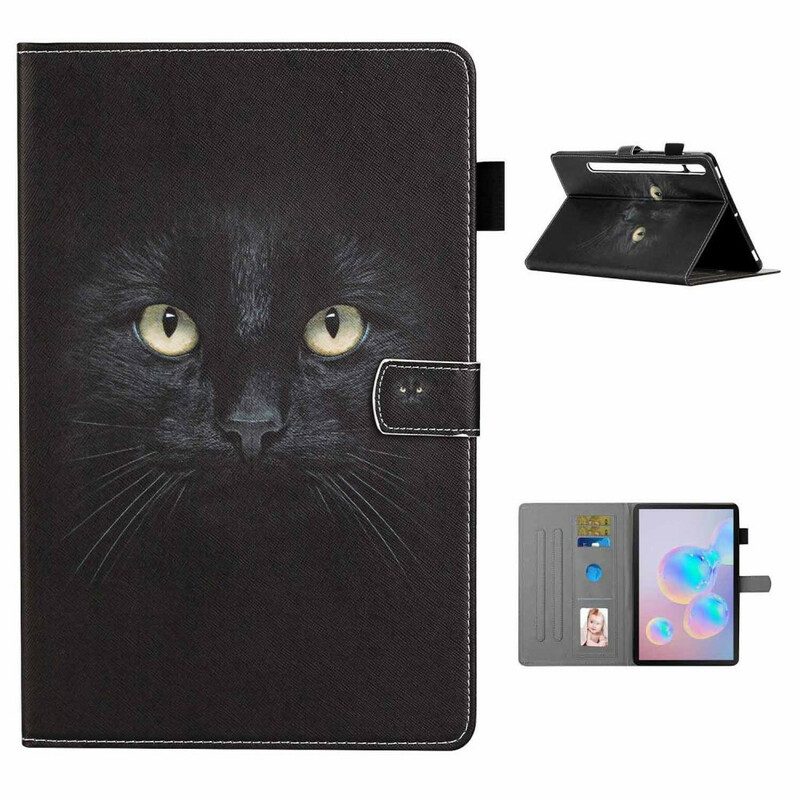 Custodia in pelle Samsung Galaxy Tab S8 / Tab S7 Gatto Nero