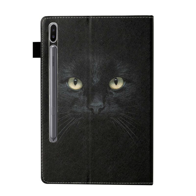 Custodia in pelle Samsung Galaxy Tab S8 / Tab S7 Gatto Nero