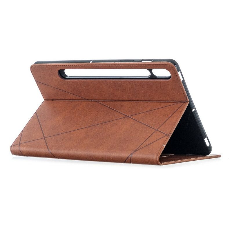 Custodia in pelle Samsung Galaxy Tab S8 / Tab S7 Geometria